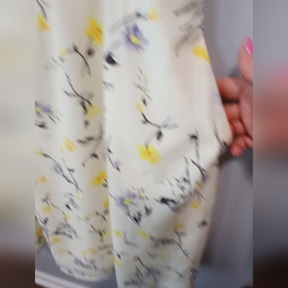 Modcloth Floral Midi Dress Pockets Womens Medium Fairy Cottagecore Y2K Babydoll - Picture 6 of 8